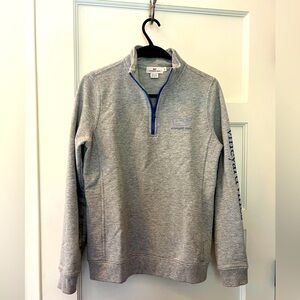 Women’s  Gray Vineyard Vines Small 1/4 Zip Pullover Sweatshirt